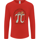 I'm a Maths Genius and Sloth Lover Funny Mens Long Sleeve T-Shirt Red