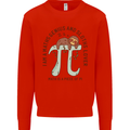 I'm a Maths Genius and Sloth Lover Funny Mens Sweatshirt Jumper Bright Red