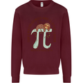I'm a Maths Genius and Sloth Lover Funny Mens Sweatshirt Jumper Maroon