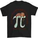 I'm a Maths Genius and Sloth Lover Funny Mens T-Shirt Cotton Gildan Black