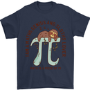 I'm a Maths Genius and Sloth Lover Funny Mens T-Shirt Cotton Gildan Navy Blue