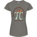 I'm a Maths Genius and Sloth Lover Funny Womens Petite Cut T-Shirt Charcoal
