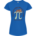 I'm a Maths Genius and Sloth Lover Funny Womens Petite Cut T-Shirt Royal Blue