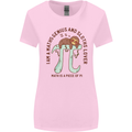 I'm a Maths Genius and Sloth Lover Funny Womens Wider Cut T-Shirt Light Pink