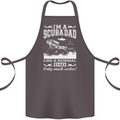 I'm a Scuba Diving Dad Father's Day Diver Cotton Apron 100% Organic Dark Grey