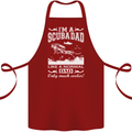 I'm a Scuba Diving Dad Father's Day Diver Cotton Apron 100% Organic Maroon