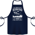 I'm a Scuba Diving Dad Father's Day Diver Cotton Apron 100% Organic Navy Blue