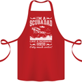 I'm a Scuba Diving Dad Father's Day Diver Cotton Apron 100% Organic Red