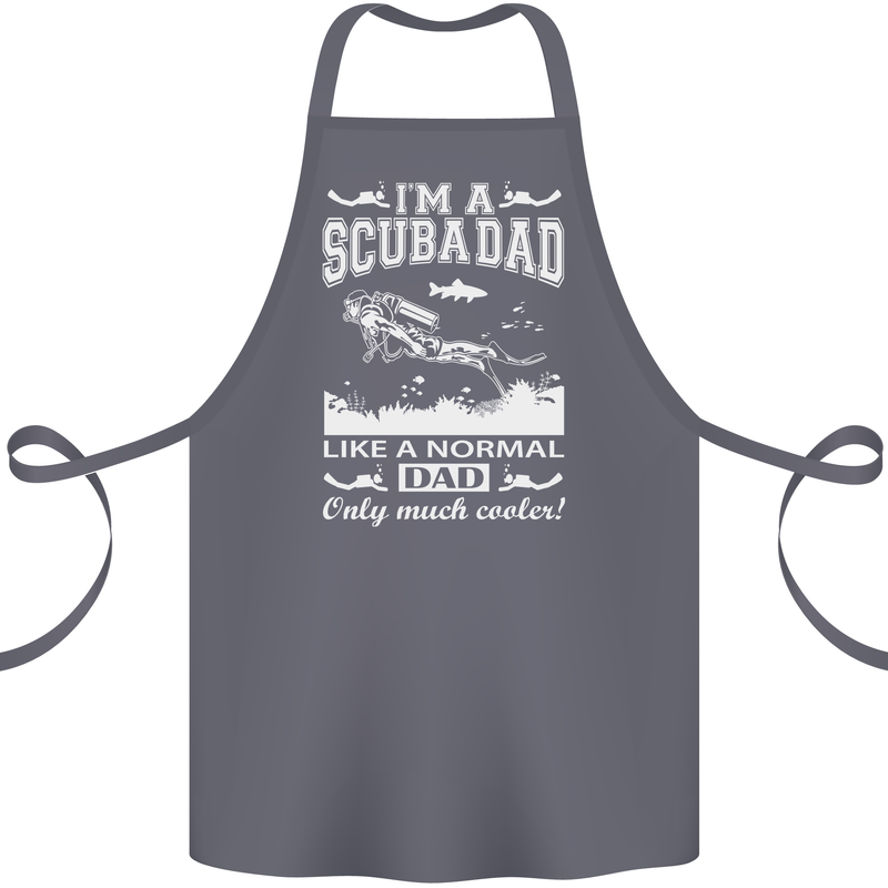 I'm a Scuba Diving Dad Father's Day Diver Cotton Apron 100% Organic Steel