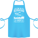 I'm a Scuba Diving Dad Father's Day Diver Cotton Apron 100% Organic Turquoise