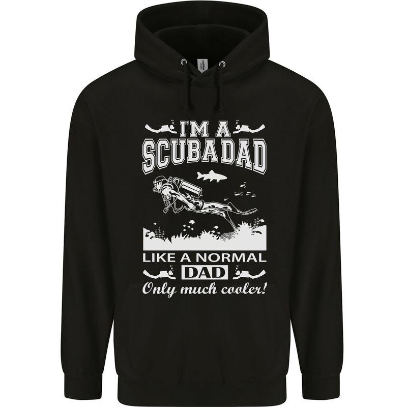 I'm a Scuba Diving Dad Father's Day Diver Mens 80% Cotton Hoodie Black