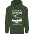 I'm a Scuba Diving Dad Father's Day Diver Mens 80% Cotton Hoodie Forest Green