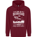 I'm a Scuba Diving Dad Father's Day Diver Mens 80% Cotton Hoodie Maroon