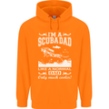 I'm a Scuba Diving Dad Father's Day Diver Mens 80% Cotton Hoodie Orange