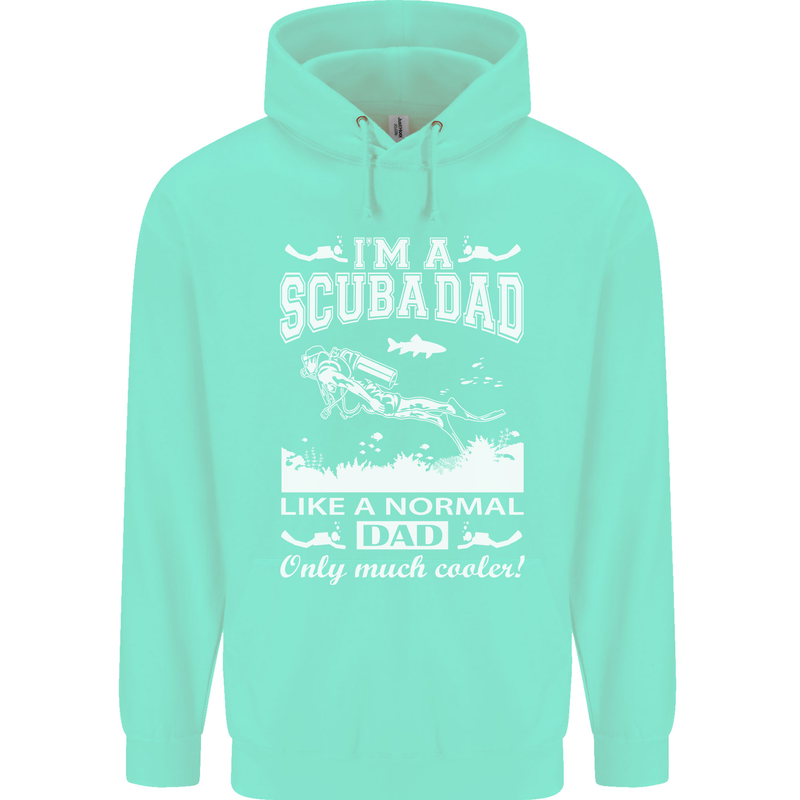 I'm a Scuba Diving Dad Father's Day Diver Mens 80% Cotton Hoodie Peppermint
