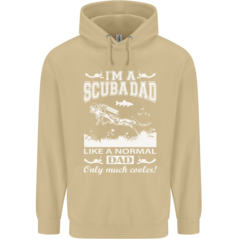 I'm a Scuba Diving Dad Father's Day Diver Mens 80% Cotton Hoodie Sand