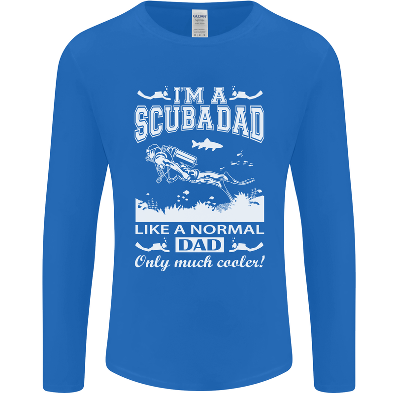 I'm a Scuba Diving Dad Father's Day Diver Mens Long Sleeve T-Shirt Royal Blue