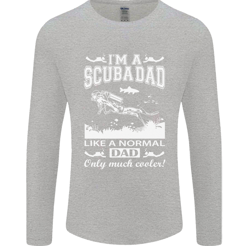 I'm a Scuba Diving Dad Father's Day Diver Mens Long Sleeve T-Shirt Sports Grey