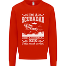 I'm a Scuba Diving Dad Father's Day Diver Mens Sweatshirt Jumper Bright Red