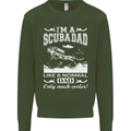 I'm a Scuba Diving Dad Father's Day Diver Mens Sweatshirt Jumper Forest Green