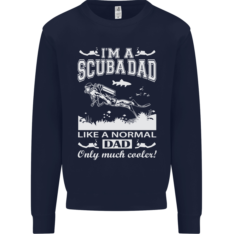 I'm a Scuba Diving Dad Father's Day Diver Mens Sweatshirt Jumper Navy Blue