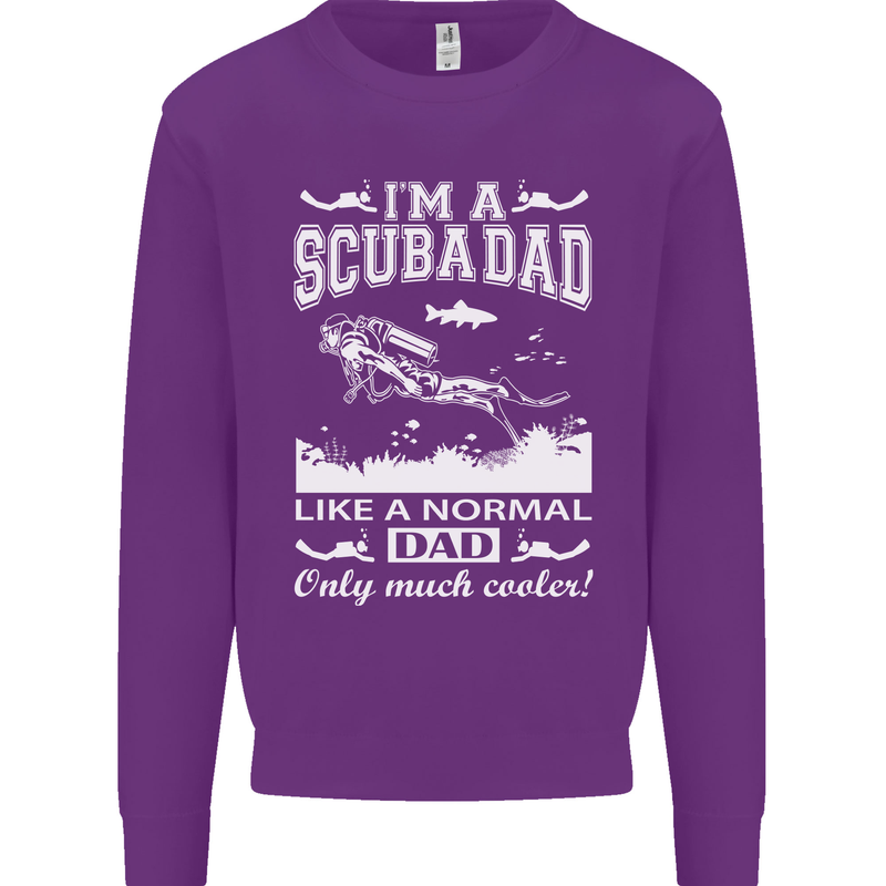 I'm a Scuba Diving Dad Father's Day Diver Mens Sweatshirt Jumper Purple