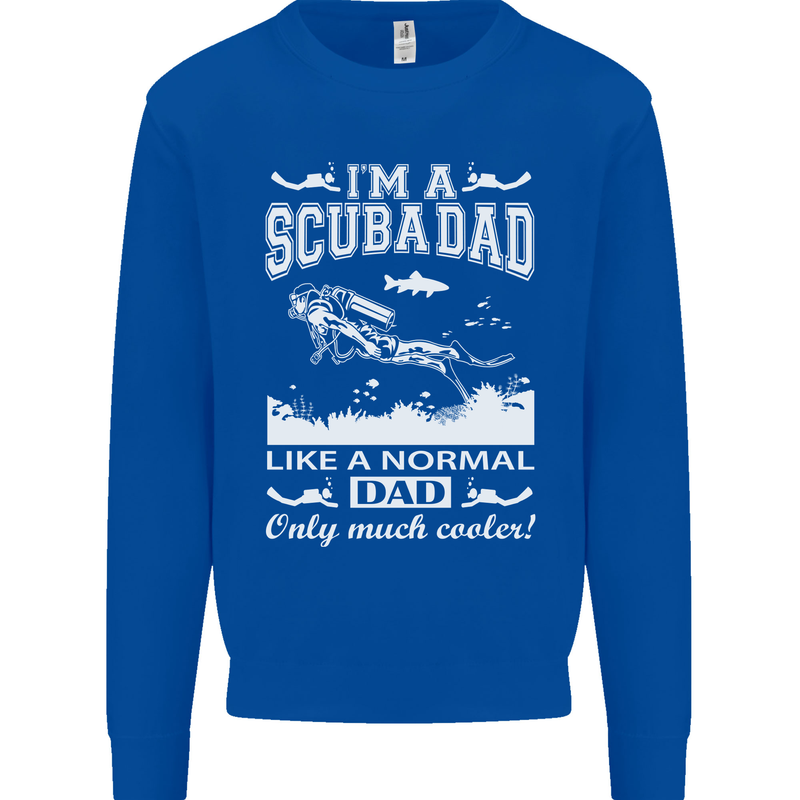 I'm a Scuba Diving Dad Father's Day Diver Mens Sweatshirt Jumper Royal Blue