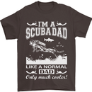 I'm a Scuba Diving Dad Father's Day Diver Mens T-Shirt Cotton Gildan Dark Chocolate