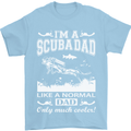 I'm a Scuba Diving Dad Father's Day Diver Mens T-Shirt Cotton Gildan Light Blue