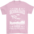 I'm a Scuba Diving Dad Father's Day Diver Mens T-Shirt Cotton Gildan Light Pink
