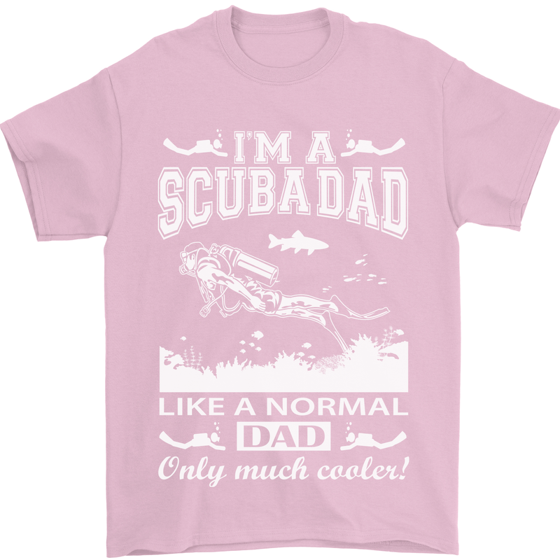 I'm a Scuba Diving Dad Father's Day Diver Mens T-Shirt Cotton Gildan Light Pink