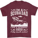 I'm a Scuba Diving Dad Father's Day Diver Mens T-Shirt Cotton Gildan Maroon