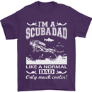I'm a Scuba Diving Dad Father's Day Diver Mens T-Shirt Cotton Gildan Purple