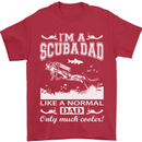 I'm a Scuba Diving Dad Father's Day Diver Mens T-Shirt Cotton Gildan Red