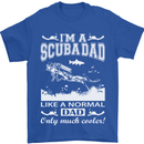 I'm a Scuba Diving Dad Father's Day Diver Mens T-Shirt Cotton Gildan Royal Blue