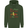 I'm a Vegan My b12 Is Fine Funny Childrens Kids Hoodie Forest Green