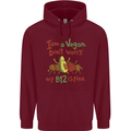 I'm a Vegan My b12 Is Fine Funny Childrens Kids Hoodie Maroon