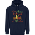 I'm a Vegan My b12 Is Fine Funny Childrens Kids Hoodie Navy Blue