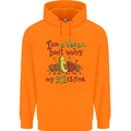 I'm a Vegan My b12 Is Fine Funny Childrens Kids Hoodie Orange