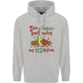 I'm a Vegan My b12 Is Fine Funny Childrens Kids Hoodie Sports Grey