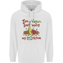 I'm a Vegan My b12 Is Fine Funny Childrens Kids Hoodie White