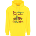 I'm a Vegan My b12 Is Fine Funny Childrens Kids Hoodie Yellow