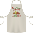 I'm a Vegan My b12 Is Fine Funny Cotton Apron 100% Organic Natural