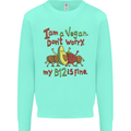 I'm a Vegan My b12 Is Fine Funny Kids Sweatshirt Jumper Peppermint