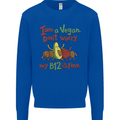 I'm a Vegan My b12 Is Fine Funny Kids Sweatshirt Jumper Royal Blue
