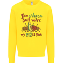 I'm a Vegan My b12 Is Fine Funny Kids Sweatshirt Jumper Yellow