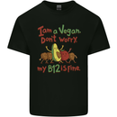 I'm a Vegan My b12 Is Fine Funny Kids T-Shirt Childrens Black