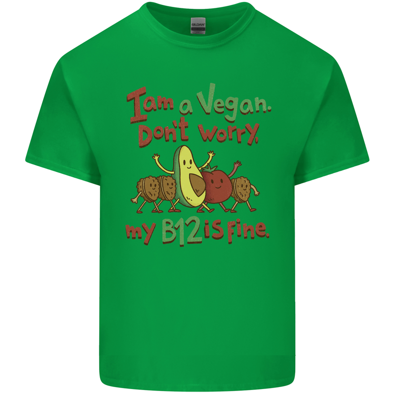 I'm a Vegan My b12 Is Fine Funny Kids T-Shirt Childrens Irish Green