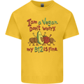 I'm a Vegan My b12 Is Fine Funny Kids T-Shirt Childrens Yellow