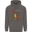 I'm a Vegan My b12 Is Fine Funny Mens 80% Cotton Hoodie Charcoal